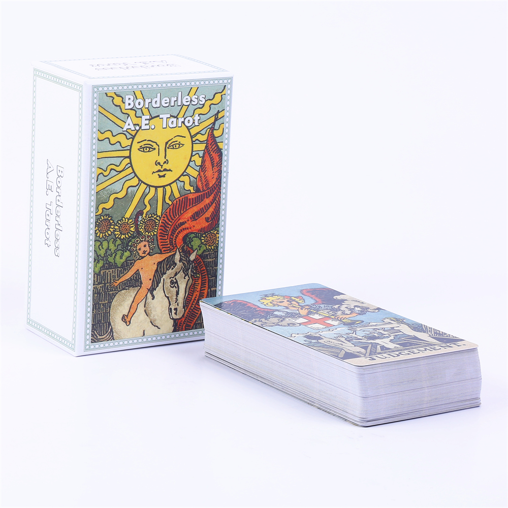 Tarot Deck With Guidebook - 12*7cm tanpa batas A.E. Kartu Tarot