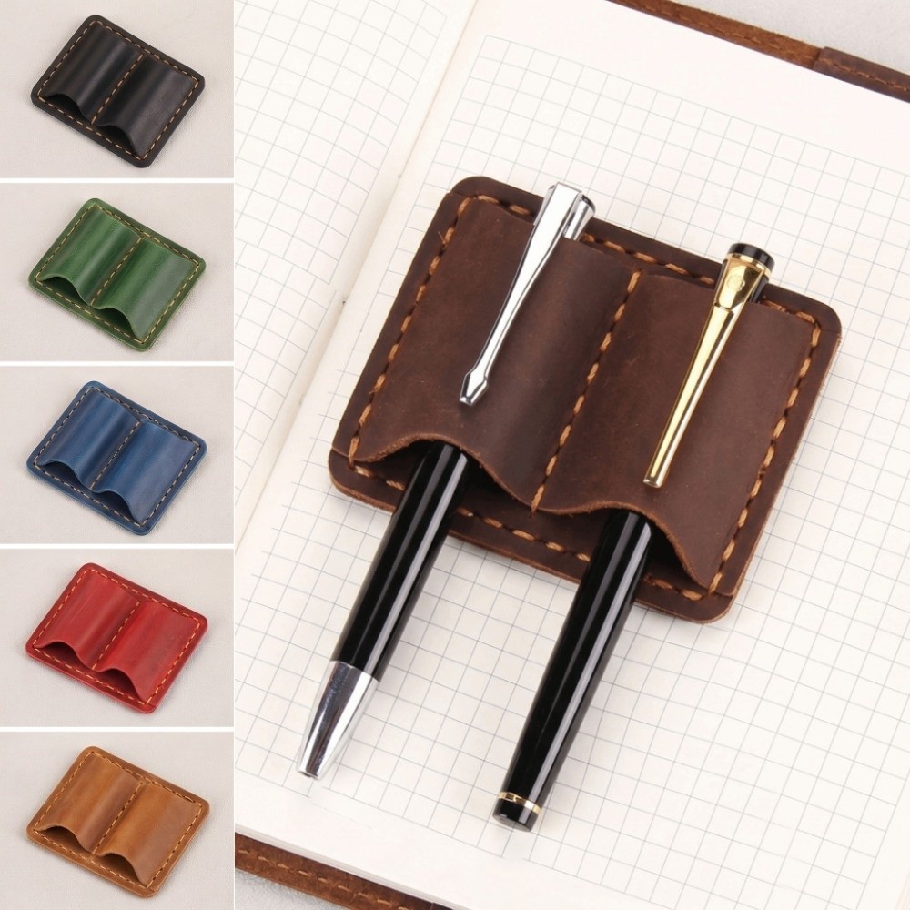 Vintage Leather Journal Notebook - Tempat Pena Kulit Vintage Ganda Elegan
