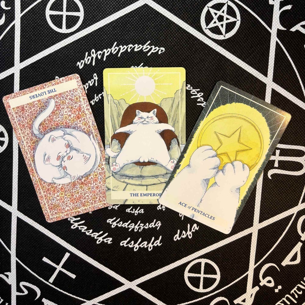 Kartu Tarot Kucing Aquarel Uni - Tarot Deck With Guidebook ulasan dan harga
