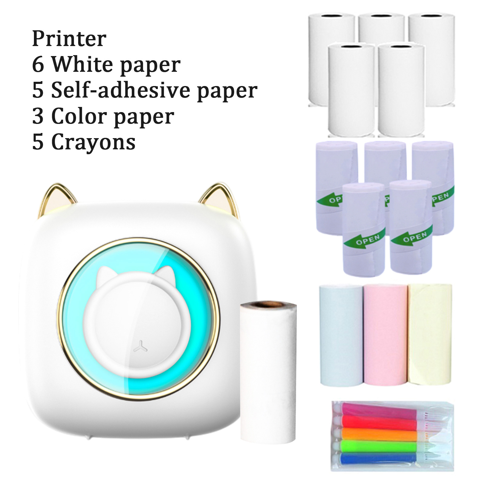 【Baru】C23 Mesin Printer Termal - Mini Pocket Thermal Printer Paper Roll ulasan dan harga