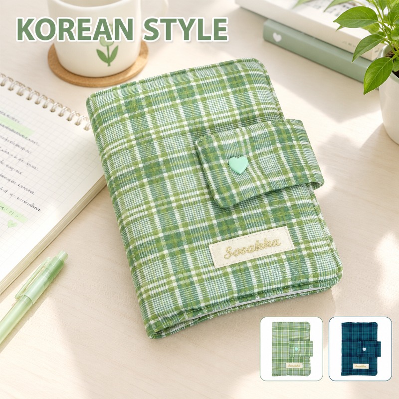 Sampul Buku Kain Motif Gingham - Stationery Books ulasan dan harga